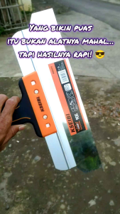 Raskam T KSEIBI Import Stainless Steel 35cm – Alat Skim Coat Plamir Acian Dinding Profesional