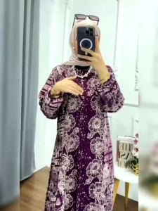 Gamis Batik Kekinian Motif Terbaru Proses Batik Cap Kain Rayon Tebal
