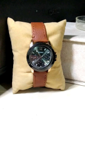 Jam tangan casual wanita jam tangan tali kulit fitur tanggal aktif