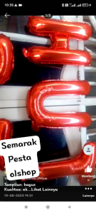 (1set) balon foil huruf HUT RI 80balon HUT RI 80balon foil agustusan balon foil merah putih