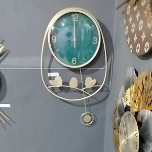 jam dinding aesthetic mewah burung emas