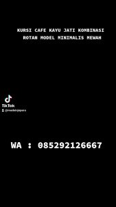 Kursi Kafe Kayu Jati Kombinasi Sandaran Rotan Murah