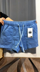 SOFT DENIM SHORTS FOR LADIES/DRAWSTRING & ADJUSTABLE PREMIUM QUALITY.KOREAN SYLE