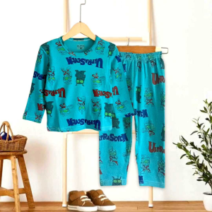 Baju Tidur Anak Laki Laki Setelan Piyama Organik Anak Cowo Impor 1-4 Tahun
