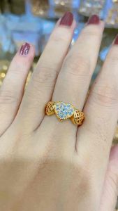 CINCIN EMAS 3 LOVE XUPING LAPIS EMAS ANTI LUNTUR TITANIUM FASHION WANITA