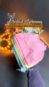 PAKET 12 PCS / 1 LUSIN Singlet Bayi Balita Polos Warna Halus Adem