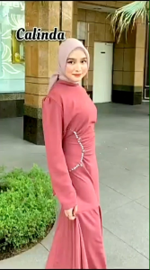Gamis pesta Mewah Gaun Muslimah CALINDA