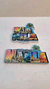 Manila Colourful Ceramics Ref Magnets - 2D Design Souvenir for Philippines Travel and Decoration