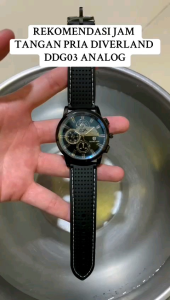 TERLARIS JAM TANGAN KASUAL PRIA / JAM TANGAN PRIA ORIGINAL / JAM TANGAN DIVERLAND DDG03 TALI RUBBER CRONO VARIASI