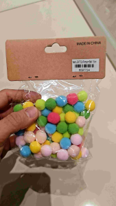 Mix Color Mini Flufy Soft Round Shaped Pom Pom balls pompom 15mm (1.5cm)