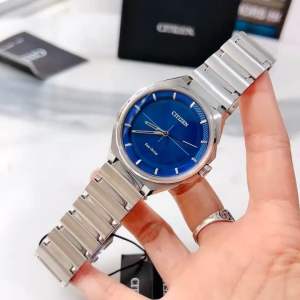 ĐỒNG HỒ NAM CHÍNH HÃNG Citizen BJ6530-54L Eco Drive Blue Dial Silver Stainless Steel For Men