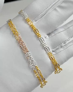 สร้อยคอเงินแท้สองกษัตริย์ สามกษัตริย์ ลายโซ่จันทร์แสง ขนาด 3 มิล | สองกษัตริย์ | สามกษัตริย์มีใบรับประกันเงินแท้