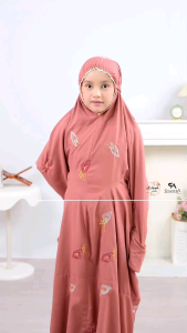 Mukena Terusan Bunga CALLA LILY Anak SD Remaja | Al Arsyad