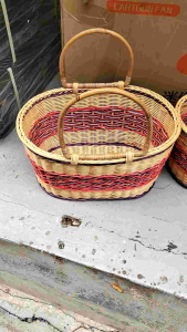 [FAST SHIPPING] Bakul Pasar Rotan Bakul Murah Bakul Piknik Bakul Sayur Bakul Hamper Rattan Picnic Basket Hamper 藤篮子买菜篮