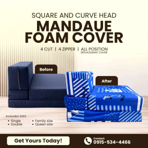mandaue foam cover 4fold with 4zipper canadian cotton