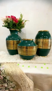 Vas Bunga Meja Tamu Hiasan Pajangan Unik Keramik Mewah