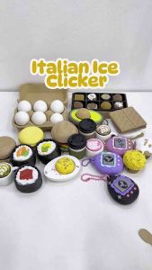 CLICK-ET! Italian Ice Clicker Keychain by Slycelab 3DPrinted Aesthetic Fidget Toy for Stress Relief