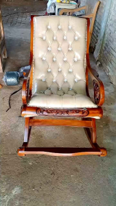 Kursi goyang dewasa santai kayu jati busa terlaris