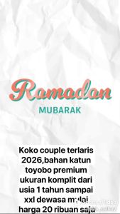 Baju Lebaran 2026 couple ayah dan anak usia 1 tahun sampai xxl dewasa
