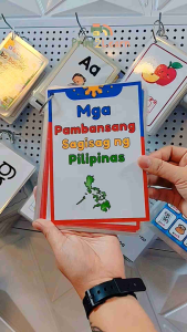 Mga Pambansang Sagisag ng Pilipinas Laminated Flashcards for educational and classroom use