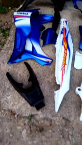 Cover Body Fullset Halus Kasar Yamaha Jupiter Z New Burhan 2005 s/d 2009 Warna Biru Putih