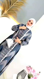 (S M L XL XXL) Gamis Twill Premium Batik Cap Malaman Murah