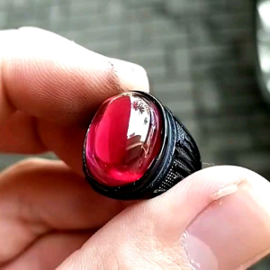 Cincin Batu Akik Merah Siam Asli Bangkok Top Kualitas Original