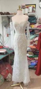 VÁY CƯỚI / ĐẦM DẠ HỘI ĐUÔI CÁ PHỐI REN CAO CẤP  TÔN DÁNG  KIỂU TRỄ VAI MẶC CƯỚI HỎI  ĐI BÀN  CHỤP ẢNH CƯỚI  ĐI TIỆC