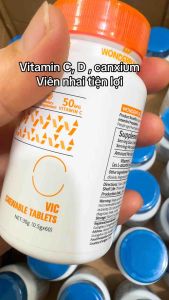 (Mua 2 tặng 2) Viên Nhai Bổ Sung Vitamin C Wonderplus Hương Cam Giúp Làn Da Rạng Rỡ Tăng Cường Đề Kháng Hộp 60 Viên