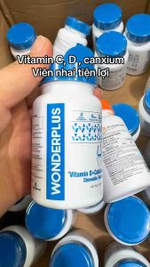 Combo Viên Nhai Bổ Sung Vitamin C 60 Viên + Vitamin D Wonderplus Giúp Làn Da Rạng Rỡ Giúp Xương Chắc Khoẻ Hộp 60 Viên