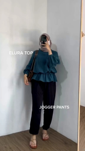 [Malaa Boutique] Elura Top Blouse | Blouse Korea Crinkle