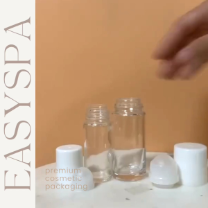 ขวดแก้วหนา หัวลูกกลิ้ง โรลออน 15ml 20ml 30ml 50ml หลากสี ขาวขุ่น สีชา และ ขวดใส