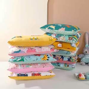 XIDI หมอนเด็ก หมอนเด็กอนุบาลฝ้าย 100 % นอนได้ทั้งสองด้าน เหมาะสำหรับเด็กอายุ 1-6 ปี