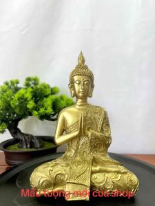 Tượng Phật Thích Ca Thái Lan cao 22cm trang trí phong thủythờ phật phòng kháchbàn làm việc.