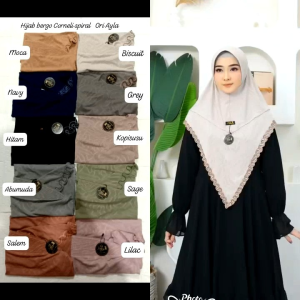 Hijab bergo instan korneli spiral