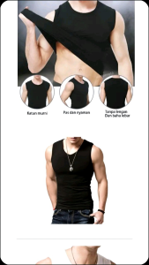 Paket 4 Pcs Kaos Yukensi: Tanktop Cowok Lembut Nyaman