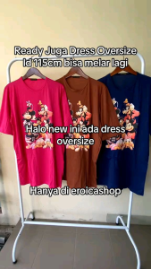 DRESS WANITA KATUN OVERSIZE COMBED 30S KARAKTER ALLSIZE FIT XXXL ADEM