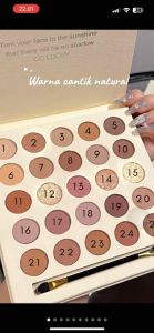 Muge Leen Korean Eyeshadow Palette Glitter And Matte Waterproof 25 Colors Palet Eyeshadow Korea 25 Warna Eyeshadow Tahan Air Dan Berpigmen Desain Palet Cantik Dan Mewah - Lazada