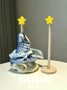 New 🇲🇾 Ready Stock cute star wood holder ins style hair tie wooden display rack 星星发圈实木置物架 stand perhiasan bintang kayu