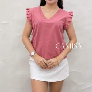 Allyana (M-2XL) Pleated Slevees Top