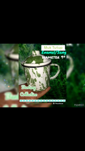 Mug Enamel Mug Seng Cangkir Tutup Blirik. 1Pcs