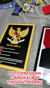 Foto Presiden dan Wakil Presiden dengan Bingkai MDF Tebal 6 mm ukuran 20 x30 cm