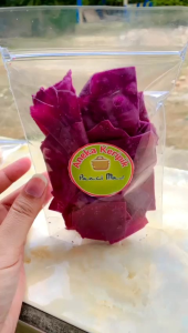 KERIPIK UBI JALAR UNGU PROMO 4.000 COD KEMASAN STANDING POUCH//CEMILAN MURAH//KERIPIK RENYAH//CEMILAN KEKINIAN