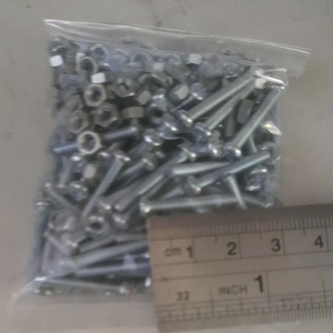 baut dan mur 6/m3x2cm obeng isi 100set