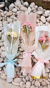 Buket bunga 1 tangkai 2 bunga / buket bunga murah