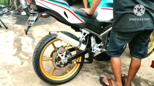 KNALPOT KAWASAKI NINJA R /RR /SS PERUT HITAM  MODEL STANDAR SUARA GARING