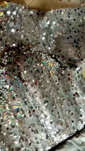 Mula Store - Gaun Pengantin Slim Leher Sabrina Gratis Selayer - Baju Penganten Model Sabrina Terbaru Full Sequin - Pakaian Wedding Murah