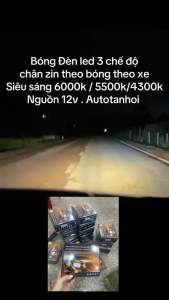 Bộ 2 Đèn led 3 mầu 4300k 3000k h7 h11 hb3 9005 9006 hb4 9012 canbus 190w dc 12v 6000k cho xe ô tô