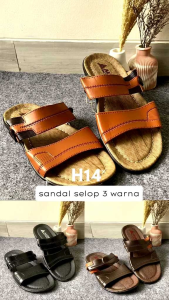 sandal kasual pria kekinia sandal cowo sandal model terbaru sandal selop sandal H 14