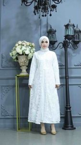 (COD) NEW Collection Gamis Pesta Kerancang Model Terbaru Brokat Import Mix Payet Mutiara //Gamis Pesta Indonesia